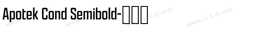 Apotek Cond Semibold字体转换